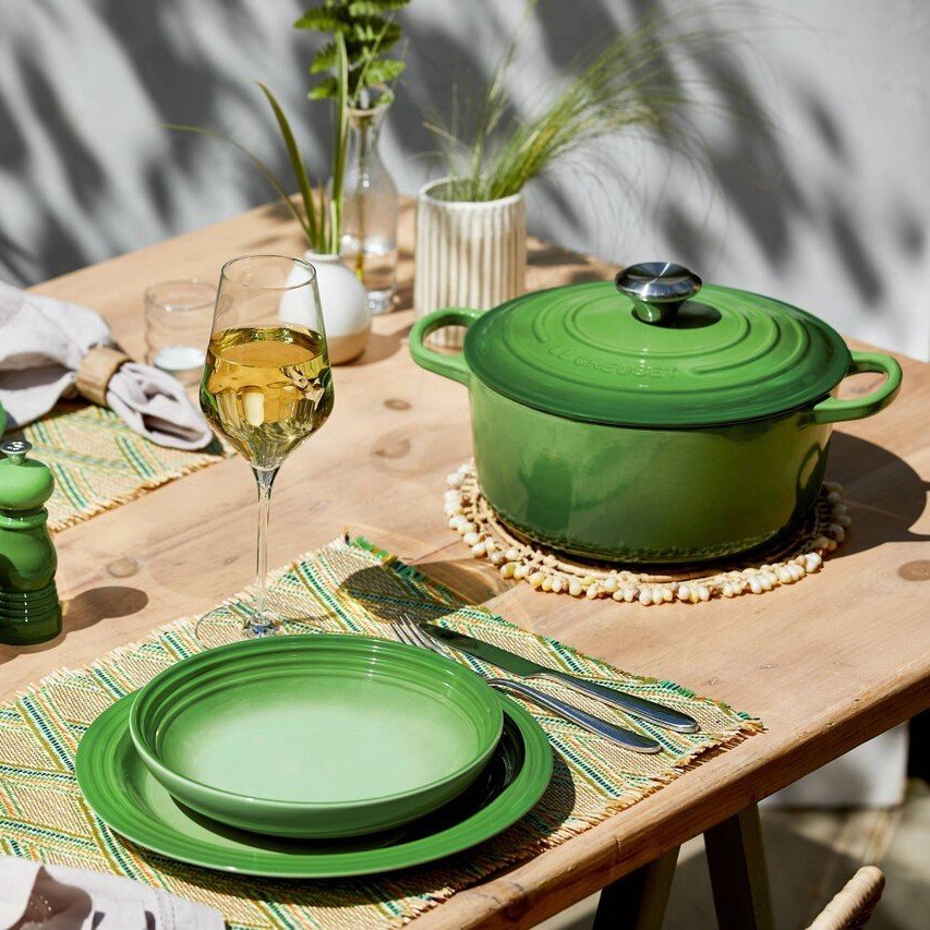 Panela Le Creuset Redonda Signature Bamboo Green 24 cm